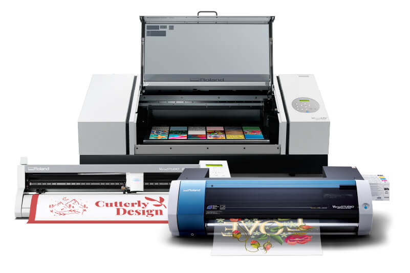 Una selección de impresoras utilizadas para personalizar productos
