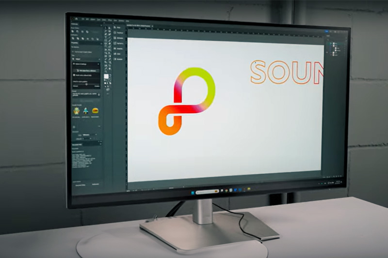 A computer screen with our design file loaded in Illustrator