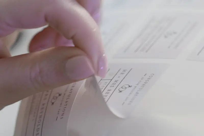 A close-up of a person's hand holding a piece of paper
